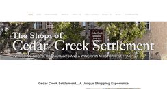 Desktop Screenshot of cedarcreeksettlement.com