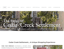 Tablet Screenshot of cedarcreeksettlement.com